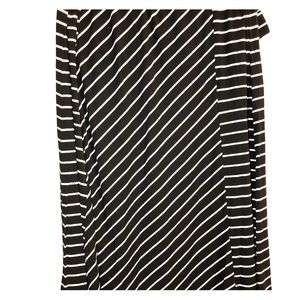 Torrid black and white striped maxi skirt